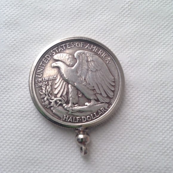 1947Silver Half Dollar Coin, 18in 925 Chain - Picture 5 of 8